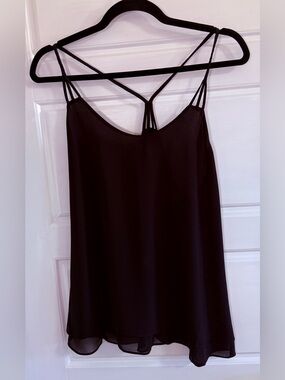 Mahina Black Strappy Tank with Multi-Strap Back